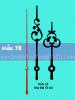 (mẫu số 78) dài 12cm. Kim đồng hồ treo tường 